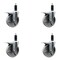 Service Caster 5'' Semi Steel Swivel 1-1/8'' Expanding Stem Caster Set Total Lock Brake, 4PK SCC-EXTTL20S514-SSS-118-4 - alternate 1